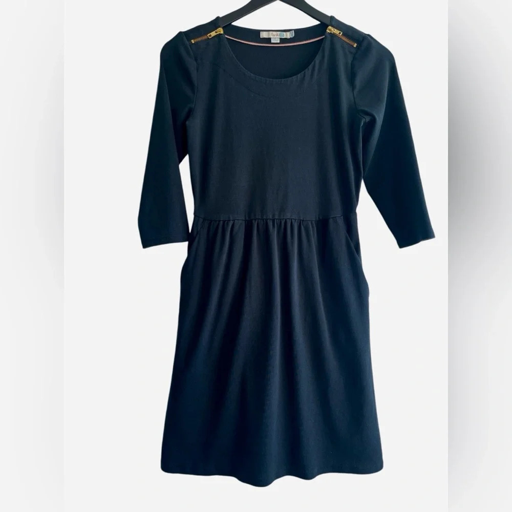Boden Ladies Little Black Dress A-Line Jersey Size 6